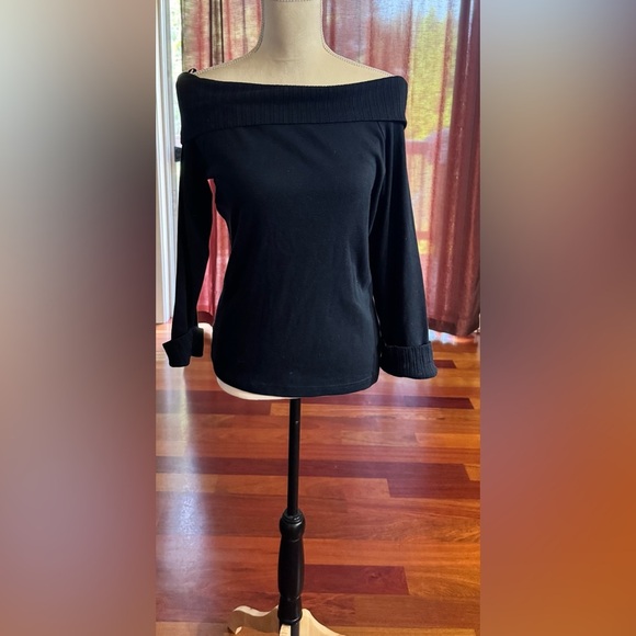 FASHION BUG Tops - Vintage Y2K Fashion Bug Off-Shoulder Black Blouse